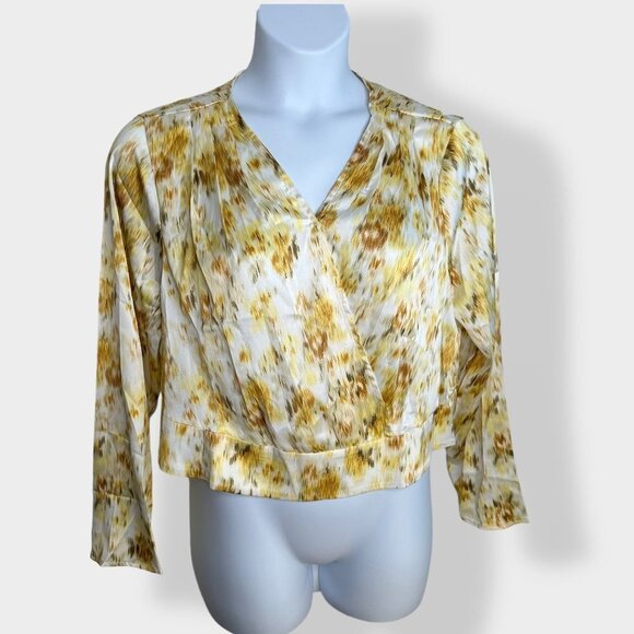 NEW Shein Plus Floral Print Surplice Neck Blouse 3X - Picture 2 of 3